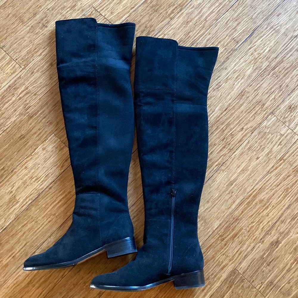 Ann Taylor black suede over the knee boots